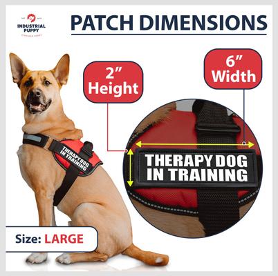 Show full view: Industrial Puppy Therapy Dog In Training Harness Dog Patch, 2 count slide 3 of 6