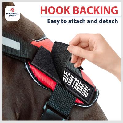 Show full view: Industrial Puppy Therapy Dog In Training Harness Dog Patch, 2 count slide 5 of 6