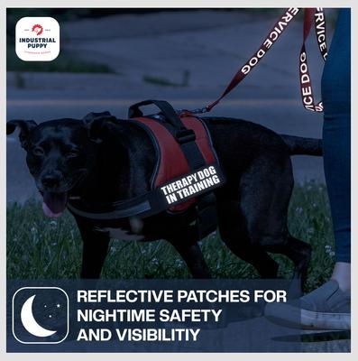 Show full view: Industrial Puppy Therapy Dog In Training Harness Dog Patch, 2 count slide 6 of 6