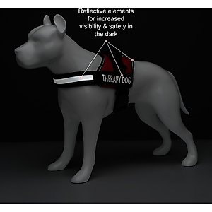 Industrial Puppy Therapy Dog Vest Harness with Therapy Dog Patches, Red, Small: 21 to 26-in chest