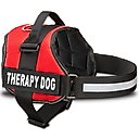 Industrial Puppy Therapy Dog Vest Harness with Therapy Dog Patches, Red, X-Large: 30 to 39-in chest