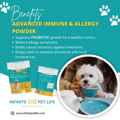 Show full view: Infinite Pet Life Advanced Immune & Allergy Powder Supplement for Dogs, 30 servings slide 5 of 5