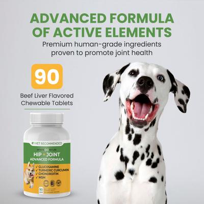 Show full view: Infinite Pet Life Hip & Joint Advanced Formula Beef Liver Flavor Dog Supplement, 90 count slide 7 of 13