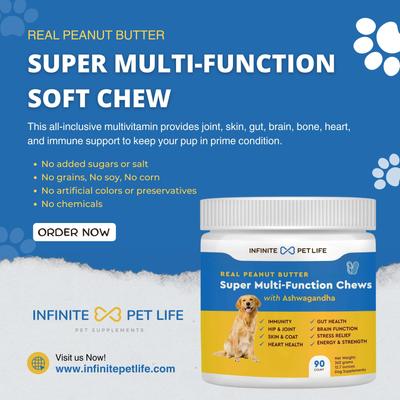Show full view: Infinite Pet Life Super Multi-Function Chews Supplement for Dogs, 90 count slide 4 of 5