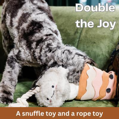 Show full view: Injoya Boba Time Cat & Dog Snuffle Toy, Ivory, Small slide 4 of 9