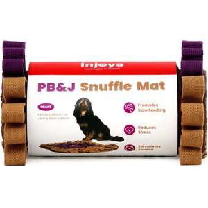 Injoya PB & J Cat & Dog Snuffle Mat, Brown, Medium