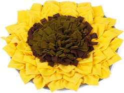 Injoya Sunflower Dog & Cat Snuffle Mat, Yellow, Small