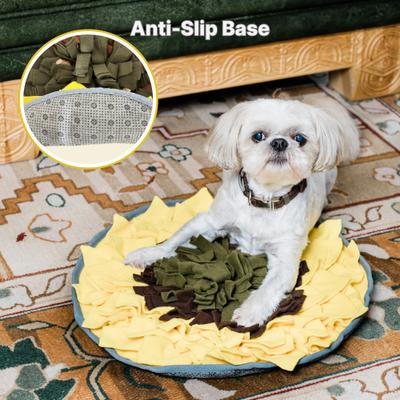 Show full view: Injoya Sunflower Dog & Cat Snuffle Mat, Yellow, Small slide 4 of 5
