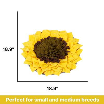 Show full view: Injoya Sunflower Dog & Cat Snuffle Mat, Yellow, Small slide 2 of 5