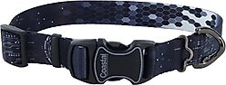 Inspire Adjustable Fashion Polyester Standard Dog Collar, Digital Matrix, Large: 18 to 26-in neck, 1-in wide