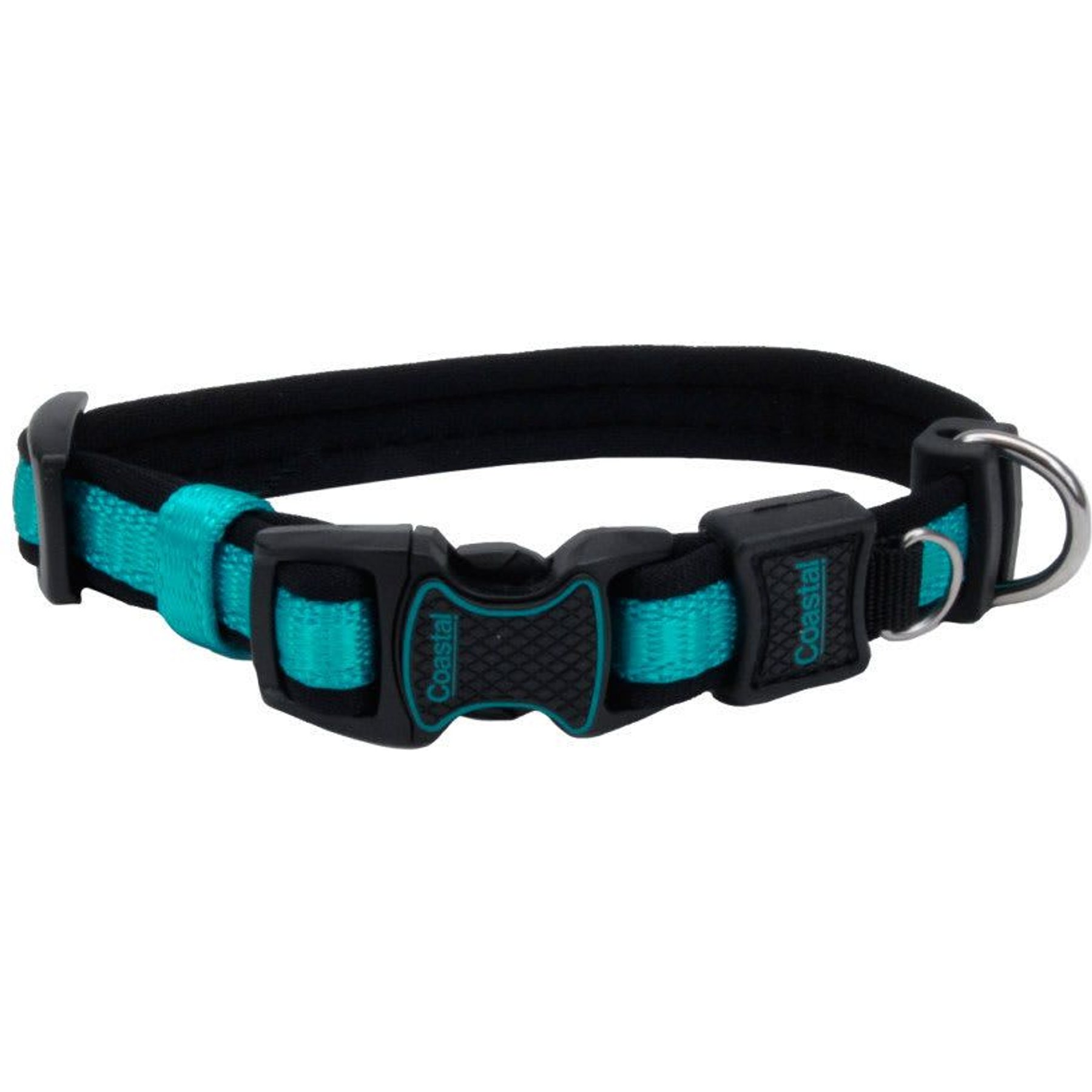 Inspire Adjustable Neoprene Standard Dog Collar, Aqua, X-Small: 8 to 12-in neck, 5/8-in wide