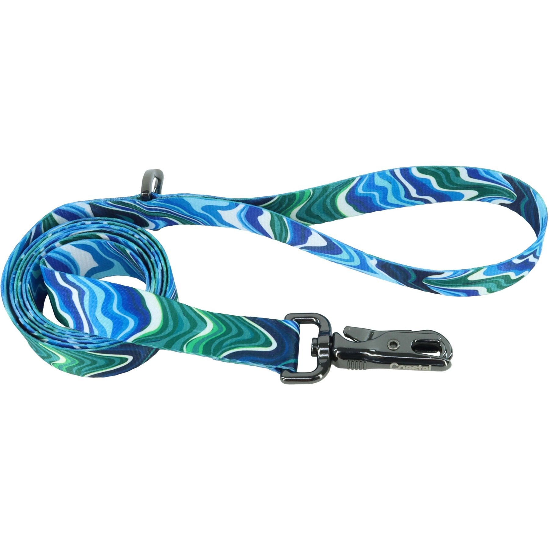 Inspire Fashion Polyester Standard Dog Leash, Malachite Magic, 6-ft long, 1-in wide