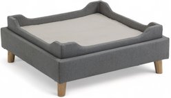 INSTACHEW BENCHI Ottoman Dog & Cat Bed, Grey
