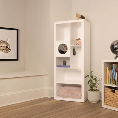 Show full view: INSTACHEW BOKEN Multifunctional Cat Condo with Storage, White slide 3 of 4