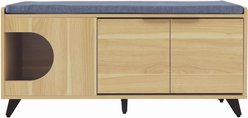 INSTACHEW INAKA Multifunctional Cat Condo with Shoe Cabinet, Oak