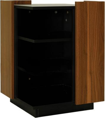 Show full view: INSTACHEW KYUBU Pet Lounge Cat Condo with Shelf, Walnut slide 3 of 3