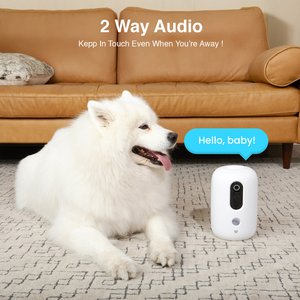 INSTACHEW Purechew Snack Cat & Dog Treat Dispenser, HD Camera, White