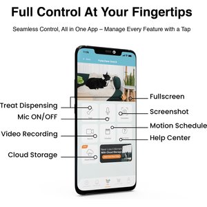 INSTACHEW Purechew Snack Cat & Dog Treat Dispenser, HD Camera, White