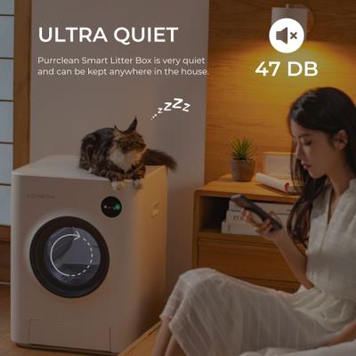 Show full view: INSTACHEW PURRCLEAN Smart WiFi Enabled Covered Automatic Self-Cleaning Cat Litter Box, White slide 8 of 11