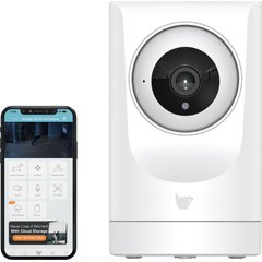 INSTACHEW Purrsight 360 Degree Wi-Fi Security Cat & Dog Pet Camera, White
