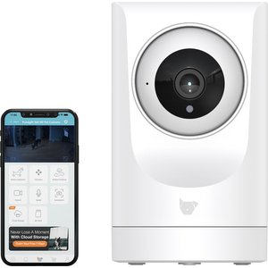 INSTACHEW Purrsight 360 Degree Wi-Fi Security Cat & Dog Pet Camera, White
