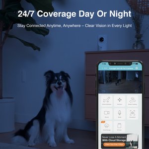 INSTACHEW Purrsight 360 Degree Wi-Fi Security Cat & Dog Pet Camera, White