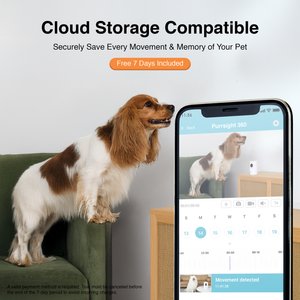 INSTACHEW Purrsight 360 Degree Wi-Fi Security Cat & Dog Pet Camera, White
