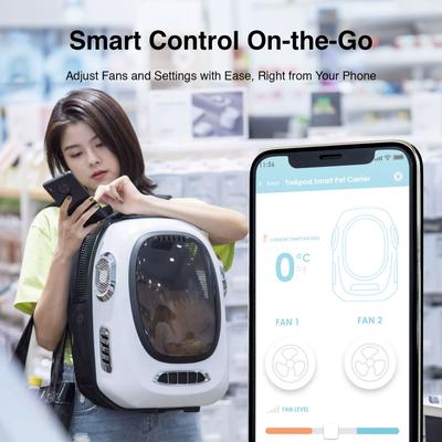 Show full view: INSTACHEW Trekpod App Enabled Cat Carrier, White slide 6 of 10