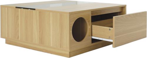 Show full view: INSTACHEW YUME Coffee Table Cat Condo, Oak slide 3 of 6