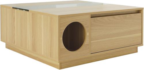 Show full view: INSTACHEW YUME Coffee Table Cat Condo, Oak slide 2 of 6