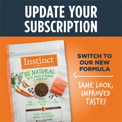 Show full view: Instinct Be Natural Adult Real Salmon & Brown Rice Recipe Dry Dog Food, 24-lb bag slide 3 of 12