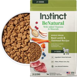 Instinct BeNatural Real Lamb & Oatmeal Recipe Dry Dog Food, 24-lb bag