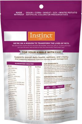 Show full view: Instinct Boost Mixers Multivitamin Grain-Free Freeze-Dried Raw Adult Cat Food Topper, 5.5-oz bag slide 3 of 11
