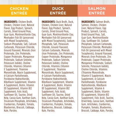 Show full view: Instinct Chicken, Duck & Salmon Entree Variety Pack Grain-Free Flaked Wet Cat Food, 5.5-oz can, case of 12 slide 7 of 10