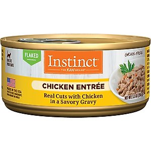 Instinct Chicken Entree Grain-Free Flaked Wet Cat Food, 5.5-oz can, case of 12