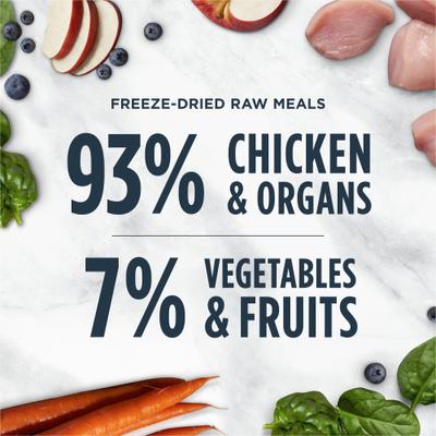 Show full view: Instinct Freeze-Dried Raw Meals Grain-Free Cage-Free Chicken Recipe Cat Food, 9.5-oz bag slide 7 of 11