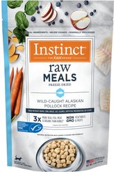 Instinct Freeze-Dried Raw Meals Grain-Free Wild-Caught Alaskan Pollock Recipe Cat Food, 9-oz bag