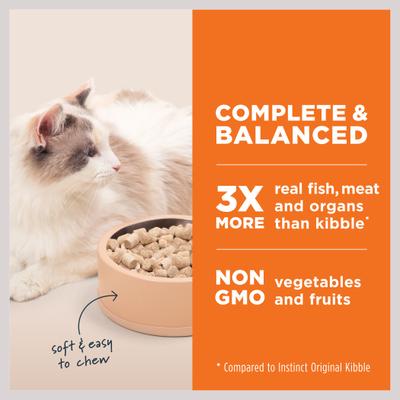 Show full view: Instinct Freeze-Dried Raw Meals Grain-Free Wild-Caught Alaskan Pollock Recipe Cat Food, 9-oz bag slide 6 of 11