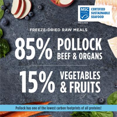 Instinct Freeze-Dried Raw Meals Grain-Free Wild-Caught Alaskan Pollock Recipe Dog Food