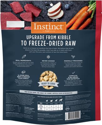 Show full view: Instinct Freeze-Dried Raw Meals Real Beef Recipe Food + Freeze-Dried Raw Boost Mixers Gut Health Recipe Dog Food Topper slide 3 of 9