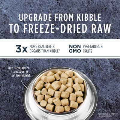 Show full view: Instinct Freeze-Dried Raw Meals Real Beef Recipe Food + Freeze-Dried Raw Boost Mixers Gut Health Recipe Dog Food Topper slide 5 of 9