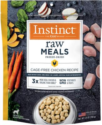 Show full view: Instinct Freeze-Dried Raw Meals Real Beef Recipe Food + Freeze-Dried Raw Meals Cage-Free Chicken Recipe Dog Food slide 6 of 10