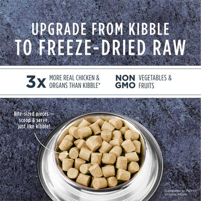 Show full view: Instinct Freeze-Dried Raw Meals Real Beef Recipe Food + Freeze-Dried Raw Meals Cage-Free Chicken Recipe Dog Food slide 9 of 10