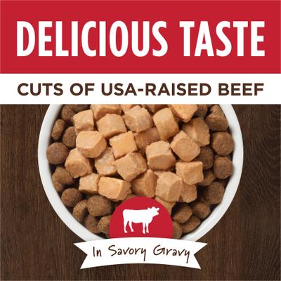 Show full view: Instinct Healthy Cravings Real Beef Recipe in Savory Gravy Grain-Free Wet Dog Food Topper, 3-oz pouch, case of 24 slide 4 of 12