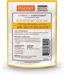 Instinct Healthy Cravings Real Chicken Recipe in Savory Gravy Grain-Free Wet Cat Food Topper, 3-oz pouch, case of 24 slide 2 of 8