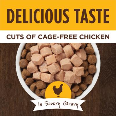 Show full view: Instinct Healthy Cravings Real Chicken Recipe in Savory Gravy Grain-Free Wet Dog Food Topper, 3-oz pouch, case of 24 slide 4 of 12
