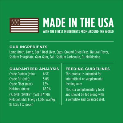 Show full view: Instinct Healthy Cravings Real Lamb Recipe in Savory Gravy Grain-Free Wet Dog Food Topper, 3-oz pouch, case of 24 slide 9 of 11