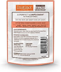 Instinct Healthy Cravings Real Salmon Recipe in Savory Gravy Grain-Free Wet Cat Food Topper, 3-oz pouch, case of 24 slide 2 of 8