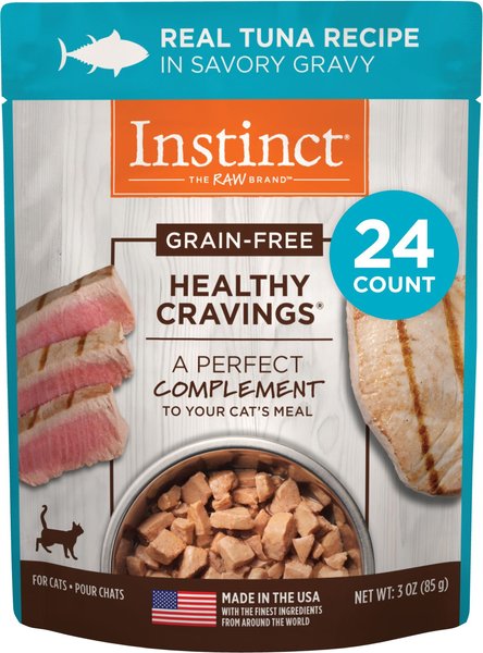 Instinct Healthy Cravings Real Tuna Recipe in Savory Gravy Grain-Free Wet Cat Food Topper