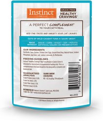 Instinct Healthy Cravings Real Tuna Recipe in Savory Gravy Grain-Free Wet Cat Food Topper, 3-oz pouch, case of 24 slide 2 of 8